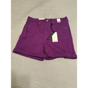 Judy Blue Purple High Waist Tummy Control Denim Shorts JB150268 C Womens Large